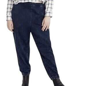 NEW Madewell Sz M Pull on Sweatpant Jeans in Gaines Wash